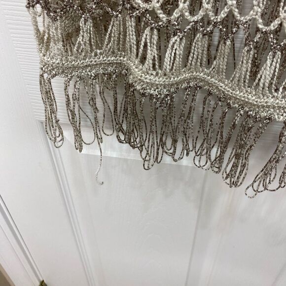 LaSeine knit crocheted sleeveless pullover sweater coverup, large/x large - Picture 9 of 11